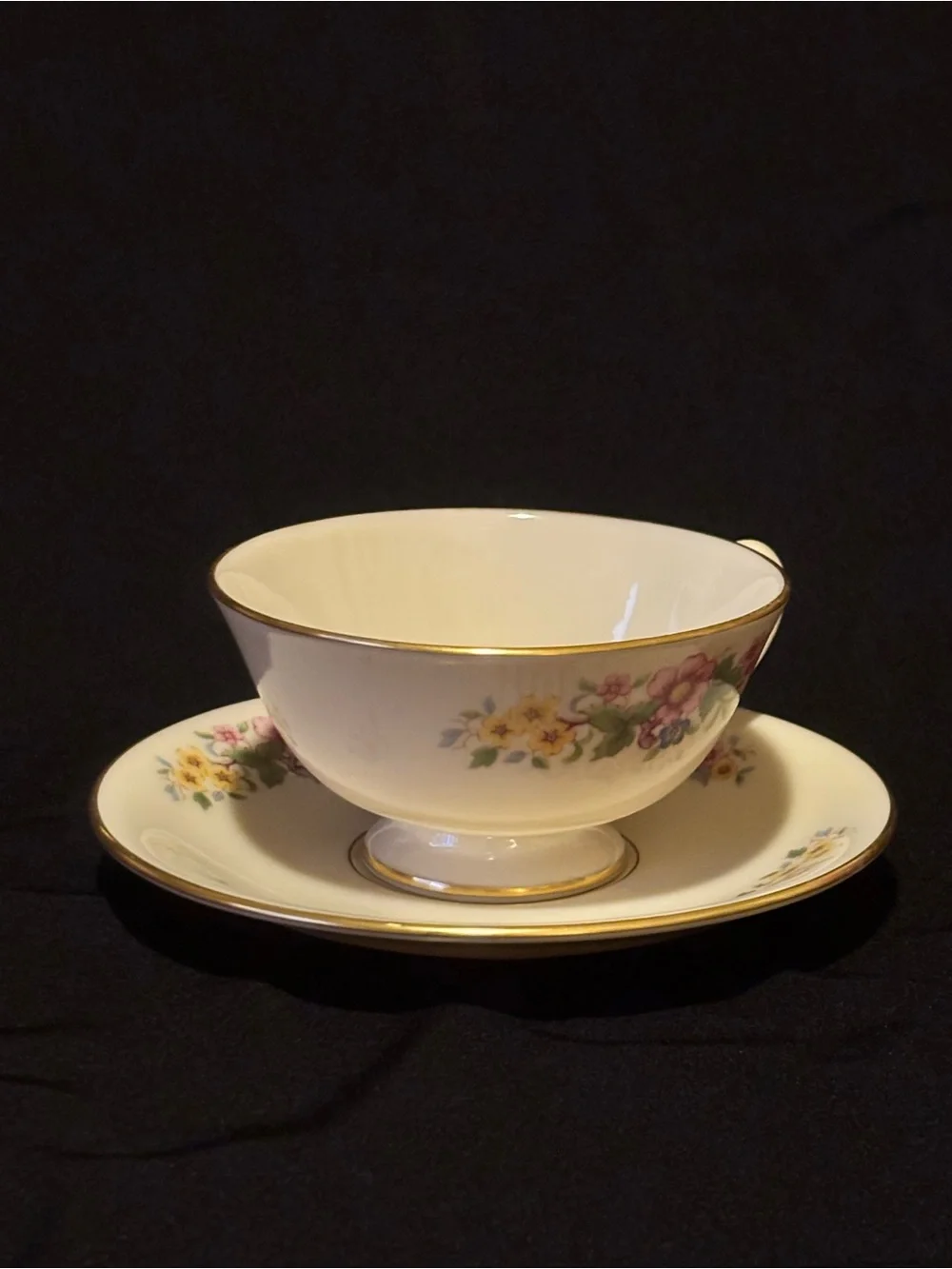 Vintage Floral Lenox Avon S300 Teacup and Saucer Set